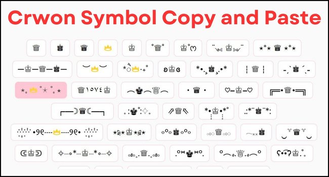 Crwon Symbol Copy and Paste