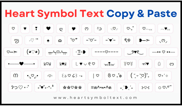 Heart Symbol Text Copy & Paste