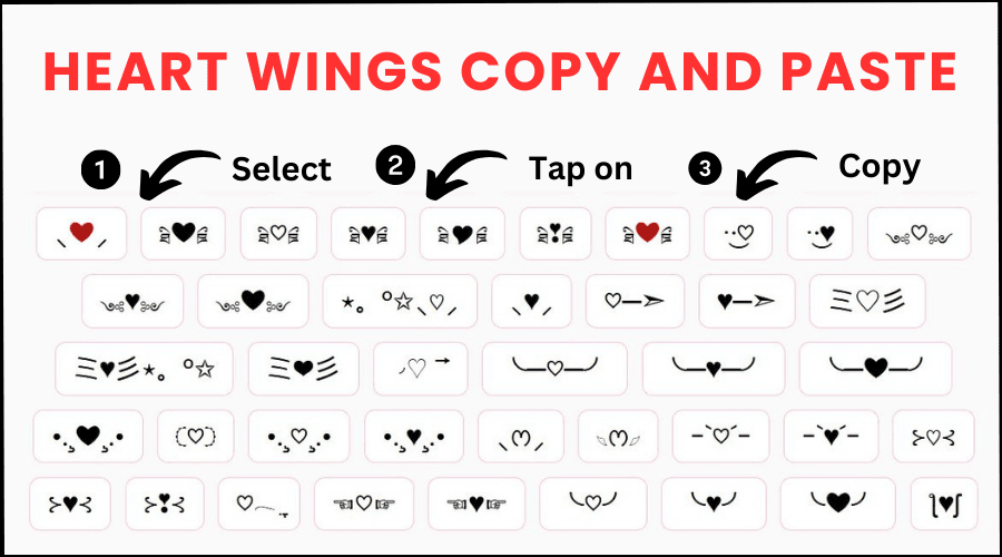 Heart Wings Copy and Paste